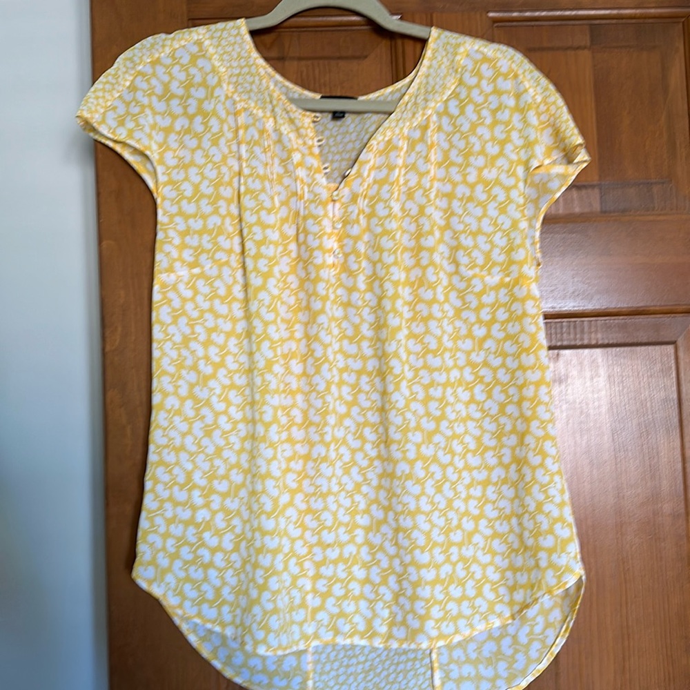 Yellow/white Talbots shirt. Size M
